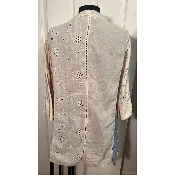 Colori di Mare Beachwear Embroidered & Lace Detail Cover Up Tunic Top L/XL - Picture 5 of 5